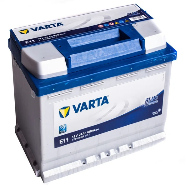 Varta Akü 12V 74 Ah Amper 680A E11  Varen