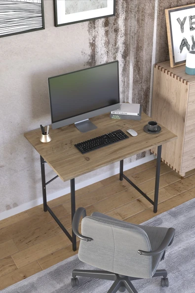 VayLife Çalışma Masası 90x60 cm Bilgisayar Ofis ve Ders Masası Ceviz - 3