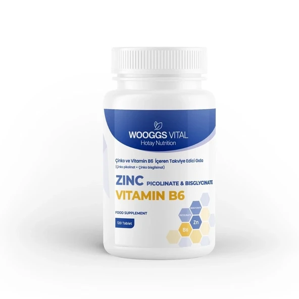 WOOGGS VITAL ÇİNKO VE B6 İTEG 120 TABLET ürün görseli 1