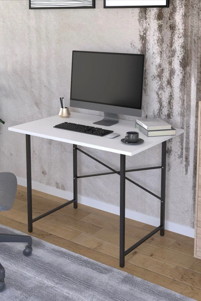 VayLife Çalışma Masası 90x60 cm Bilgisayar Ofis ve Ders Masası Beyaz