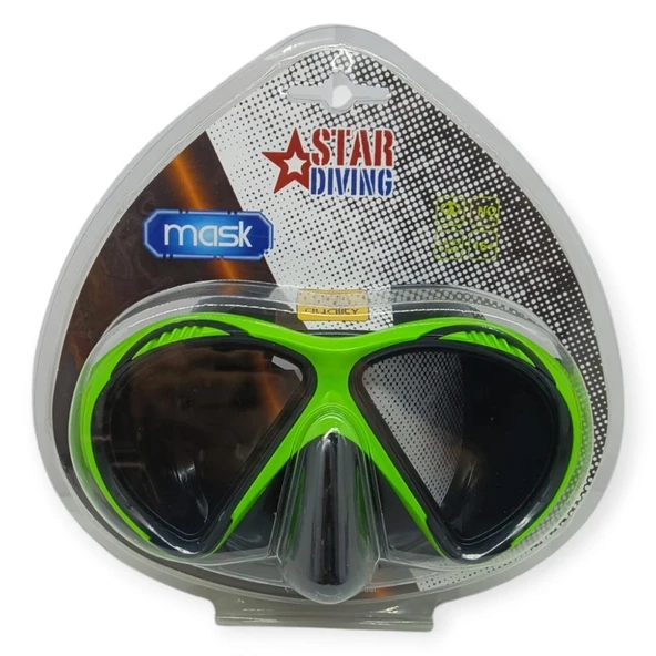 Star Diving Temper Camlı Dalış Maskesi Yetişkin - 51706-YEŞİL - 4