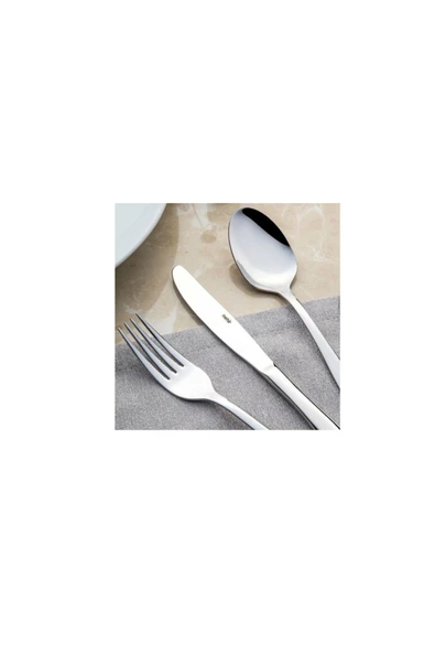 Nehir Sahra Sade 89 Parça 12 Kişilik Kutulu Çatal Bıçak Seti - Resim 3