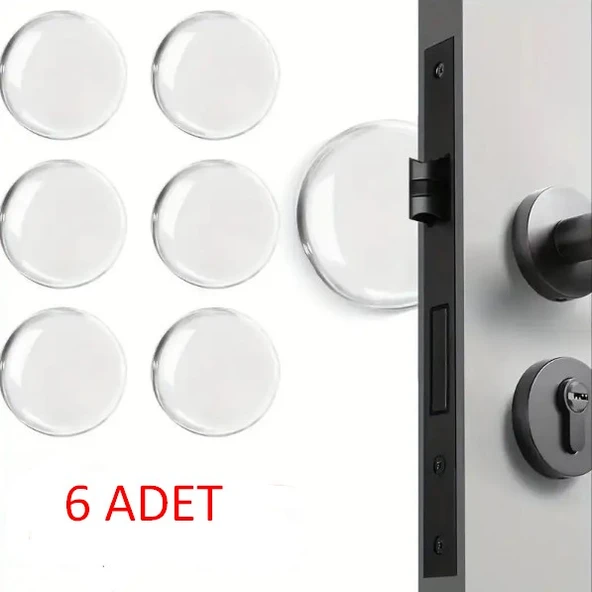 Şeffaf  Silikon Mobilya ve Kapı Durdurucu Darbe Pedi 6 lı