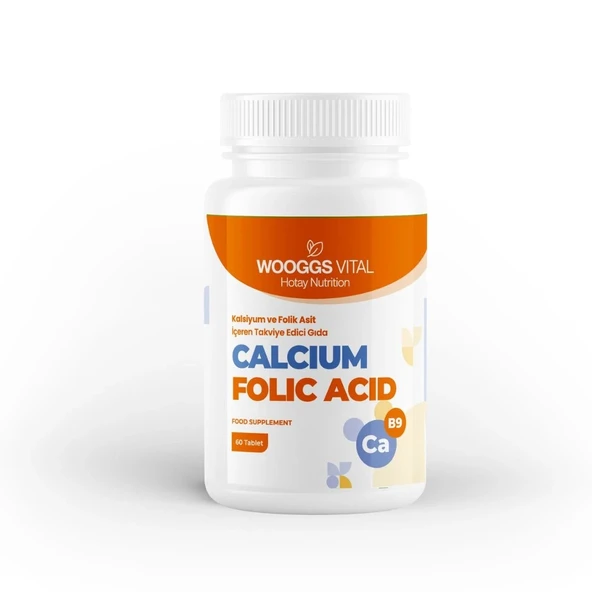 WOOGGS VITAL KALSİYUM VE FOLİK ASİT İTEG 60 TABLET ürün görseli 1