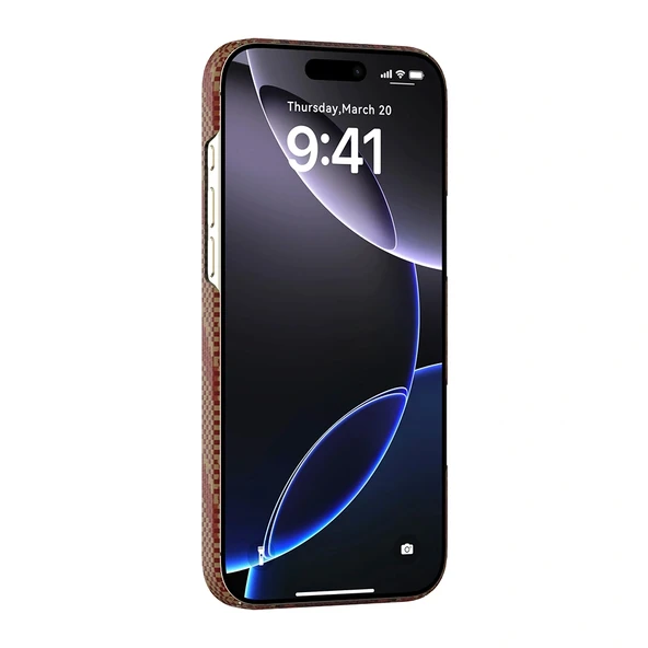 Apple iPhone 16 Pro Kılıf M-safe Şarj Özellikli Raptic Aramid Skin Bionic Serisi Kapak - 5