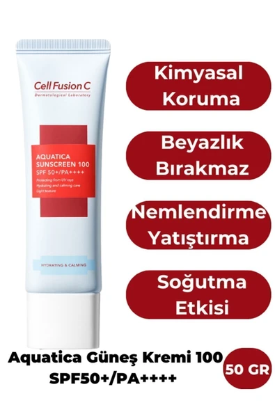 CELL FUSİON C AQUATİCA NEMLENDİRİCİ YÜKSEK KORUYUCU TÜM CİLT TİPLERİ IÇİN GÜNEŞ KREMİ 100 SPF50