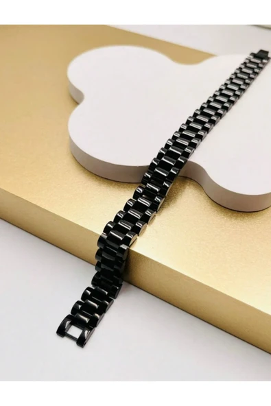 Stainless Steel Rlx Bileklik , Erkek Çelik 21cm Bileklik , Arkadaşa -sevgiliye -doğum Günü Hediye - 3