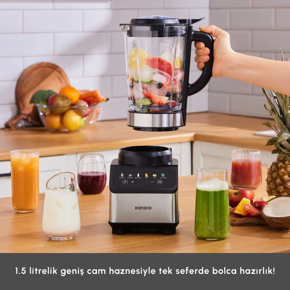 Karaca Color Touch Screen Smoothie Blender Inox 1200W - 4