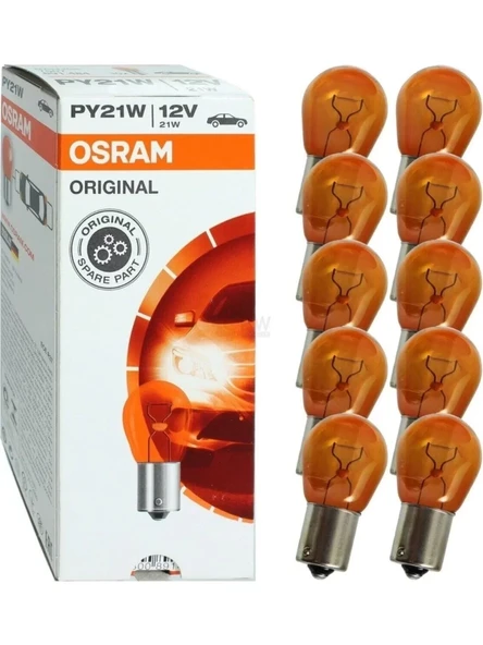 Osram 7507 Py21w Sinyal Ampulü 12 Volt 93 Amber 10 Adet