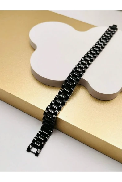 Stainless Steel Rlx Bileklik , Erkek Çelik 21cm Bileklik , Arkadaşa -sevgiliye -doğum Günü Hediye - 6