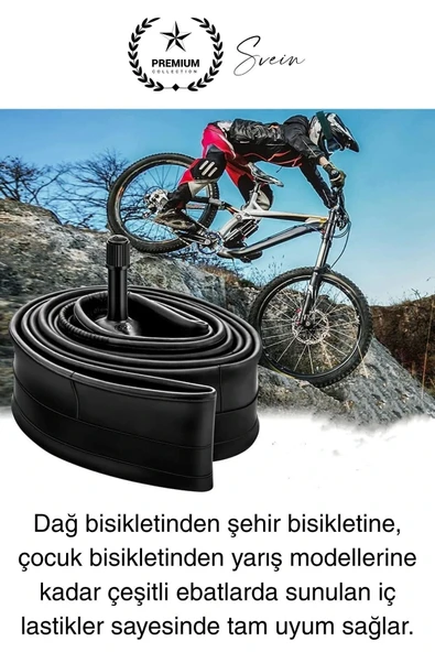 Premium Bisiklet İç Lastiği Şamyel Dayanıklı Sibop Kolay Montaj Seti Güvenli Farklı Boy Seçenekleri - 4