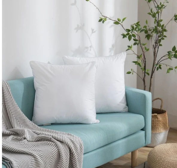 2 Adet Premium Kare Kırlent Iç Yastık 1,ci Kalite Elyaf Dolgulu Koltuk Yastığı - 2