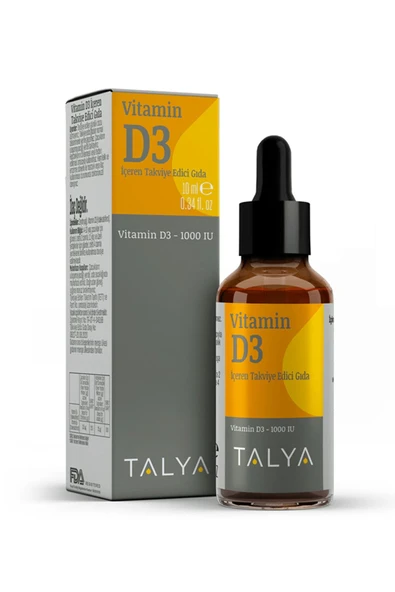 Talya Vitamin D3 İçeren Takviye Edici Gıda Damla, 1000 IU, 10 ml - 4