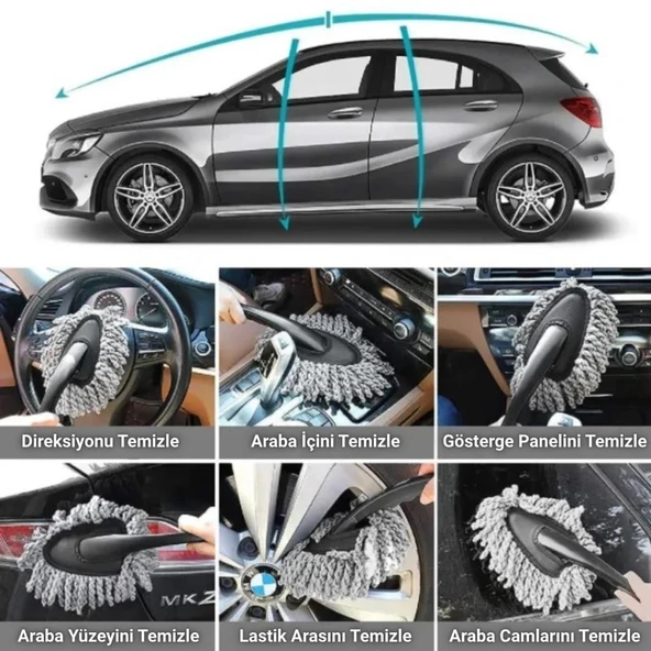 Polham Profesyonel 9 Parçalı Araba, Motorsiklet İçin Detaylı  Araç Temizlik ve Bakım Seti, İç ve Dış Bakım Seti - 10