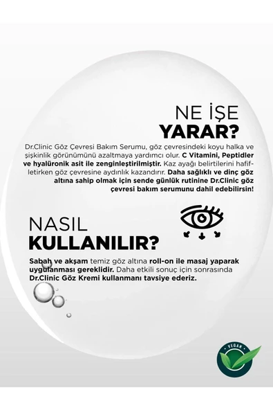 DR.CLİNİC GÖZ ÇEVRESİ BAKIM SERUMU 10ML - 2
