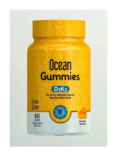 Orzax Ocean Gummies Vitamin D3K2 60 Çiğnenebilir Tablet - 2