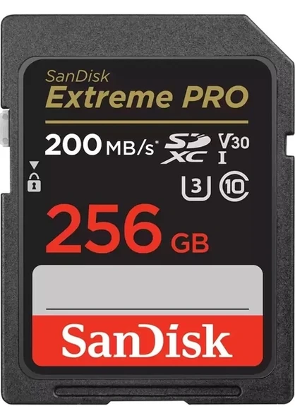 Sandisk Extreme Pro 256gb 200mb/s Sdxc Hafıza Kart