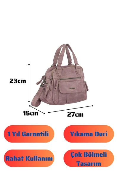 Bolsas Kadın Çapraz Çanta Pudra 1039 - Resim 4