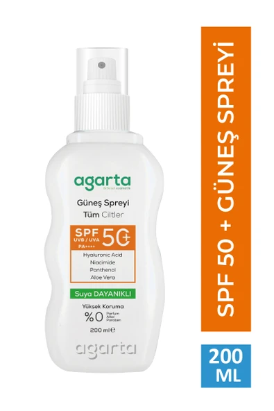 SPF 50+ Yüz Ve Vücut Güneş Koruyucu Sprey 200 ml
