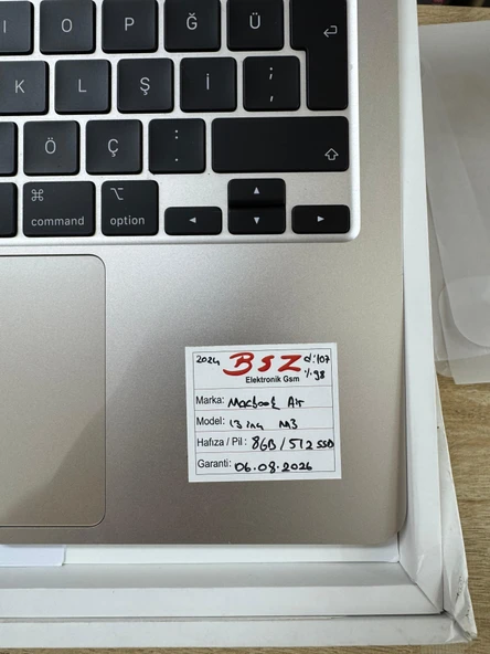 APPLE MACBOOK AİR M3 15İNÇ 8GB 256SSD SIFIR AYARINDA - 5