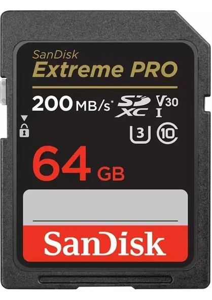 Sandisk Extreme Pro 64GB 200MB/S Sdxc Hafıza Kartı