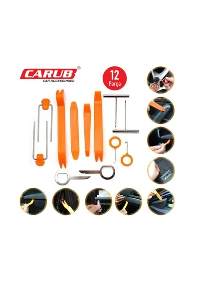 Carub Oto İç Panel-Teyp Sökme Aparat Seti 12 parça