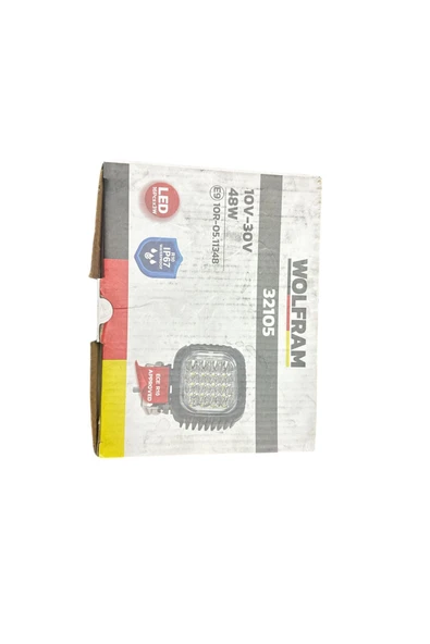 WOLFRAM LED KARE ÇALIŞMA FARI 10-30V E-BELGELİ 48W 4500 LÜMEN UZAK NOKTA - 3