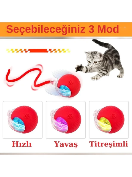 Yeni Nesil Akıllı Hareketli Şarjlı Kedi Köpek Oyuncağı(GRİ) - 2