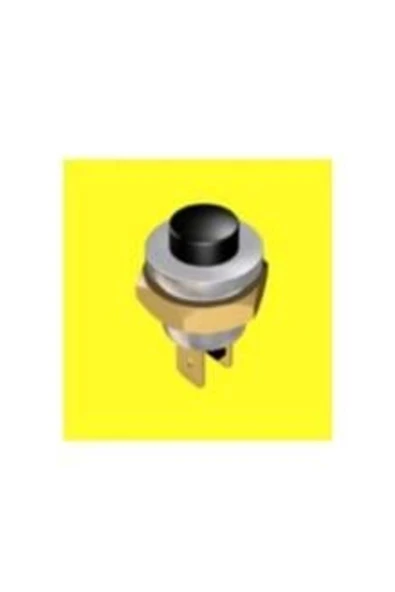 Metal Buton Mini (FİŞLİ) (16 MM) Siyah