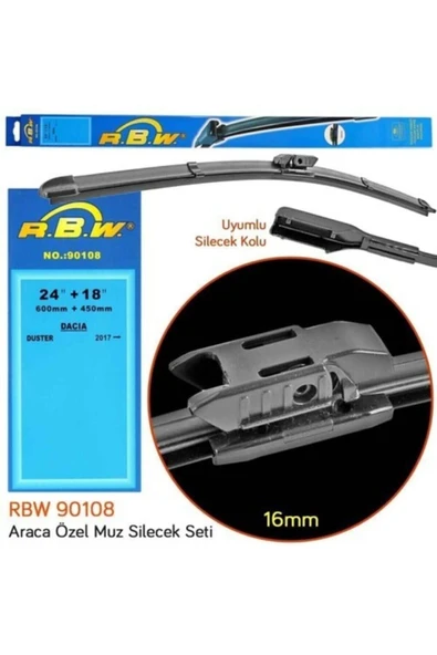 Rbw Silecek Süpürgesi Duster 17> 65cm+40cm Muz Tipi 90108 ürün görseli