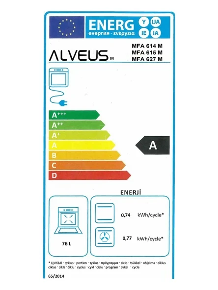 Alveus MFA 627 Beyaz Ankastre Fırın - 3