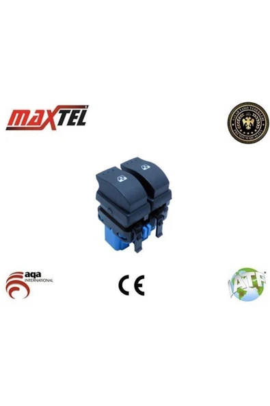 Maxtel 18204772 Cam Açma Düğmesi Scenic Iı Sol Mavi Soket 11 Fişli