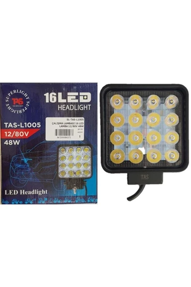OEM 16 LEDLİ ÇALISMA LAMBASI 12/80V 48W (SL-TAS-L1005) NS