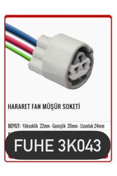 Fhe 3k043 3 Pin Oto Elektrik Tesisat Soketi
