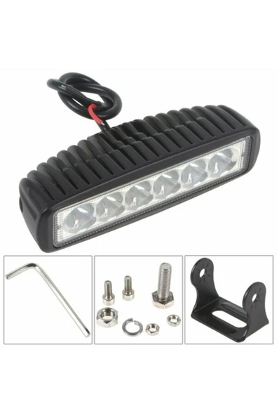 ttmotomarket Motosiklet Sis Farı Norma Led Yatay 6 Led Beyaz Işık Tek Mod - Düz [1 Adet] - 3