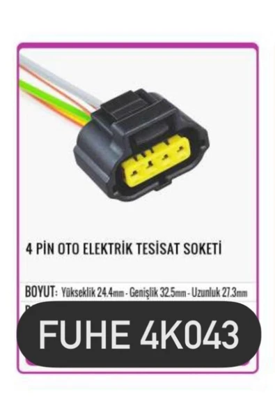 fuhe Fhe 4k043 4 Pin Oto Elektrik Tesisat Soketi
