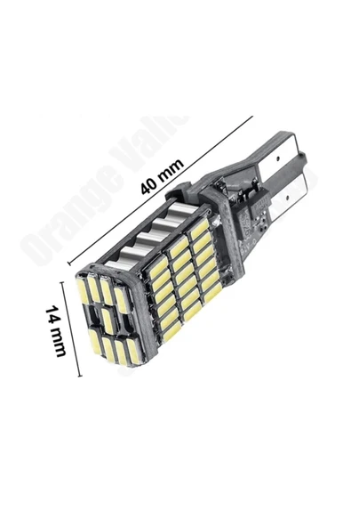 HLG T15 W16w Canbus 45 Led Beyaz Geri Vites Park Ampülü (2 Adet) T15 45 Led Ampul - 4