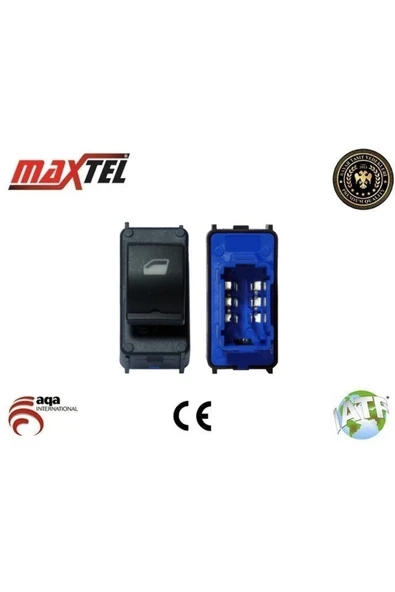 Maxtel Cam Açma Kumanda Anahtarı Ön / Arka (sag Veya Sol / ) P301 C Elysee Mavı -18211044