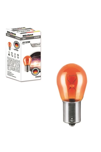 Wolfram 27899 12v Ampül 93 21w Düz Tırnak Py21w 4 Adet