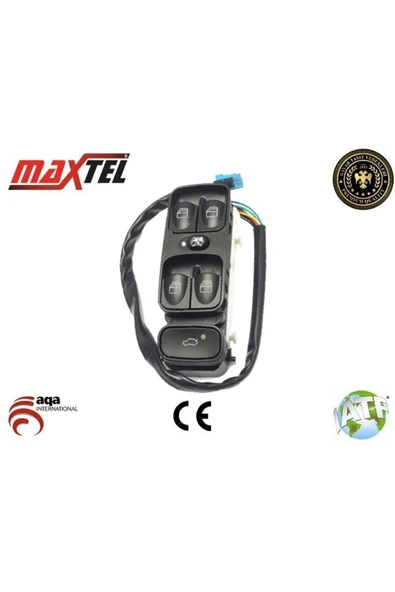 Maxtel Cam Açma Salterı Ön Sol (dörtlü, 7 Fıslı) C-class W203 00>07 S203 02>07 -18208679