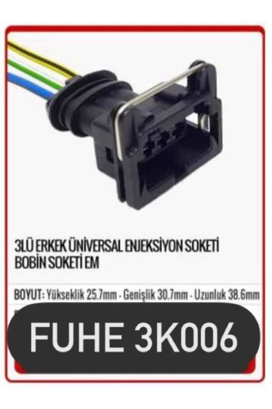 fuhe Fhe 3k006 Fıat/peugeot/renault/vw 3 Lü Üniversal Enj. Soketi (fıat) Bobin Soketi Em (clıo) - 1