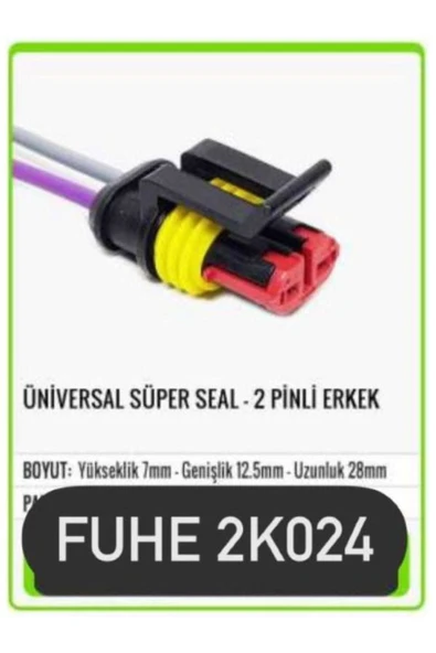 fuhe Fhe 2k024 Üniversal Süper Seal - 2 Pinli Erkek Soket - 1