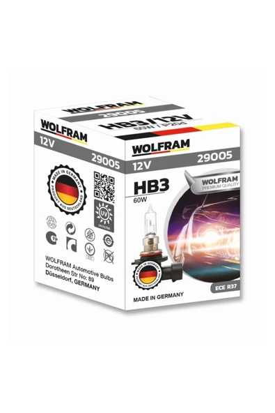 WOLFRAM Orjinal Far Ampulü Hb3-9005