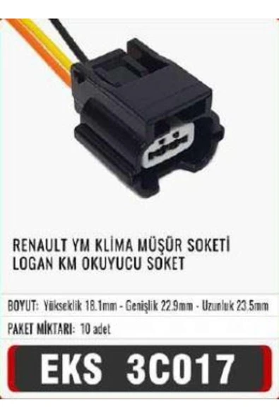 ÖLMEZ OTO YEDEK PARÇA RENAULT YM KLIMA MUSUR SOKETI OKUYUCU SOKET