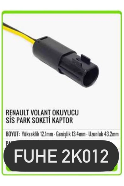 fuhe Fhe 2k012 Reneult 8200647556 / 8200468646 Volant Okuyucu Ve Sis Park Soketi Kaptor ürün görseli