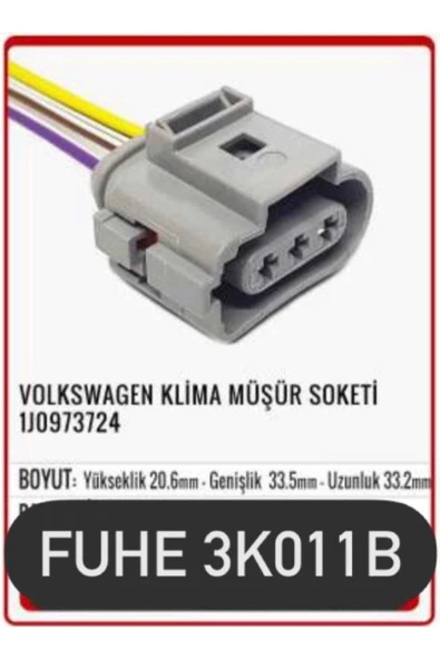 fuhe Fhe 3k011b Volkswagen Klima Müşür Soketi 1j0973724