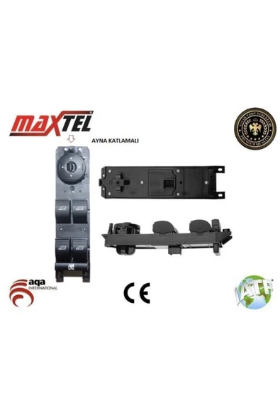 Maxtel CAM KALDIRMA ANAHTARI FOCUS-C-MAX SOL ÖN DÖRTLÜ 08-13 -3 PIN-KROM-KATLANIR AYNA AM5T14A132CA AM5T14A