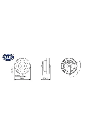 Hella 12V DİDİT KORNA SÜPERTON 280/380 HZ (TAKIM) - 3