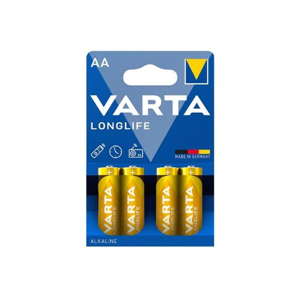 Varta Pil Longlife Alkaline 1.5V AA Mignon 4 lü