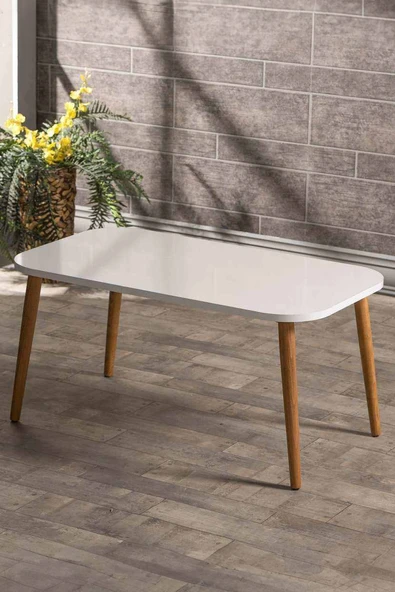 Orta Sehpa Ahşap Torna Ayak Kare - Resim 4